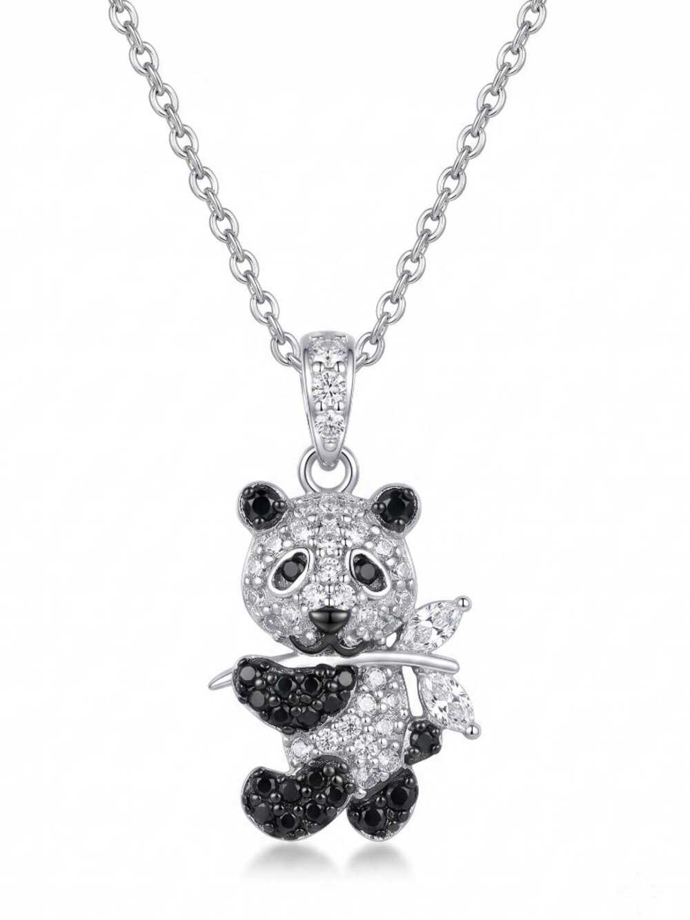 Panda Necklace with Bamboo, Charmed Aroma Panda Bear Collec…